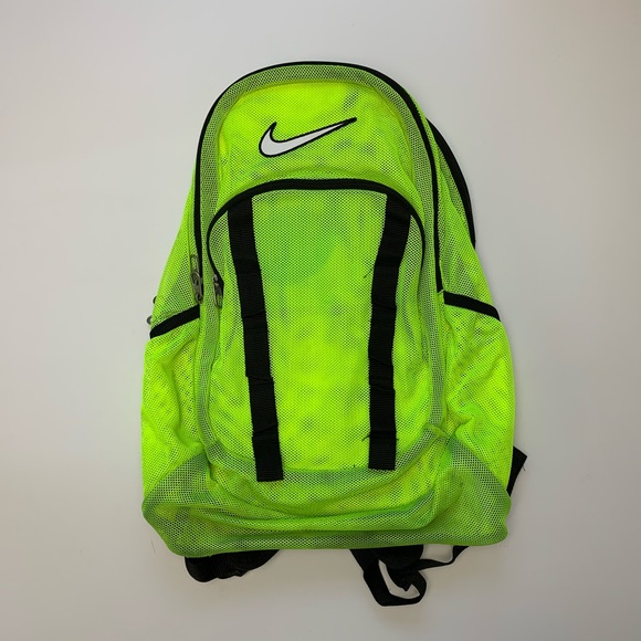 green mesh backpack